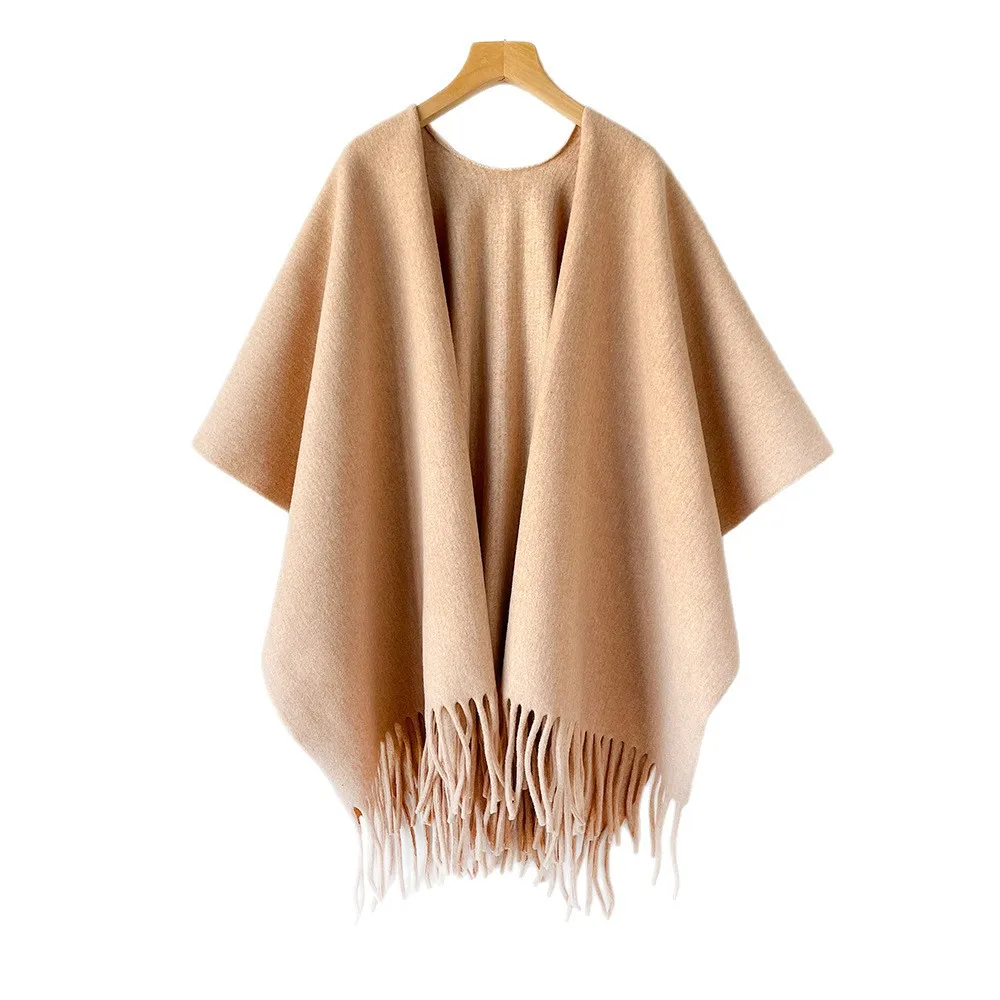 Woven Scarf Blanket - Зимняя накидка-шаль для женщин, тёплая, с