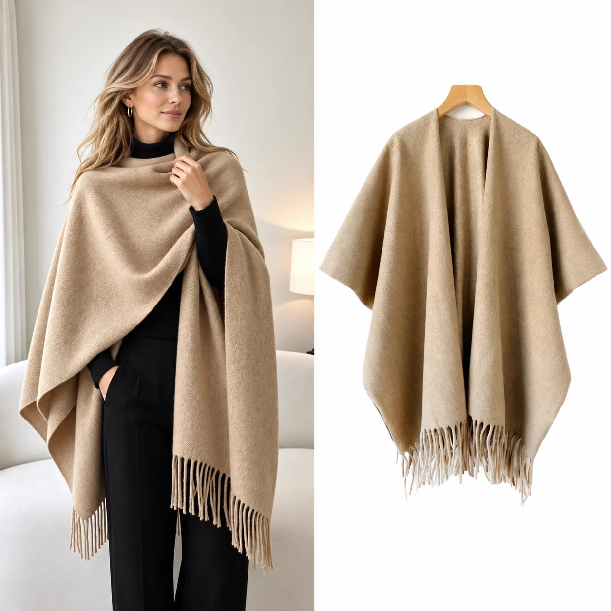 Зимняя накидка-шаль для женщин – обзор и цена Woven Scarf Blanket
