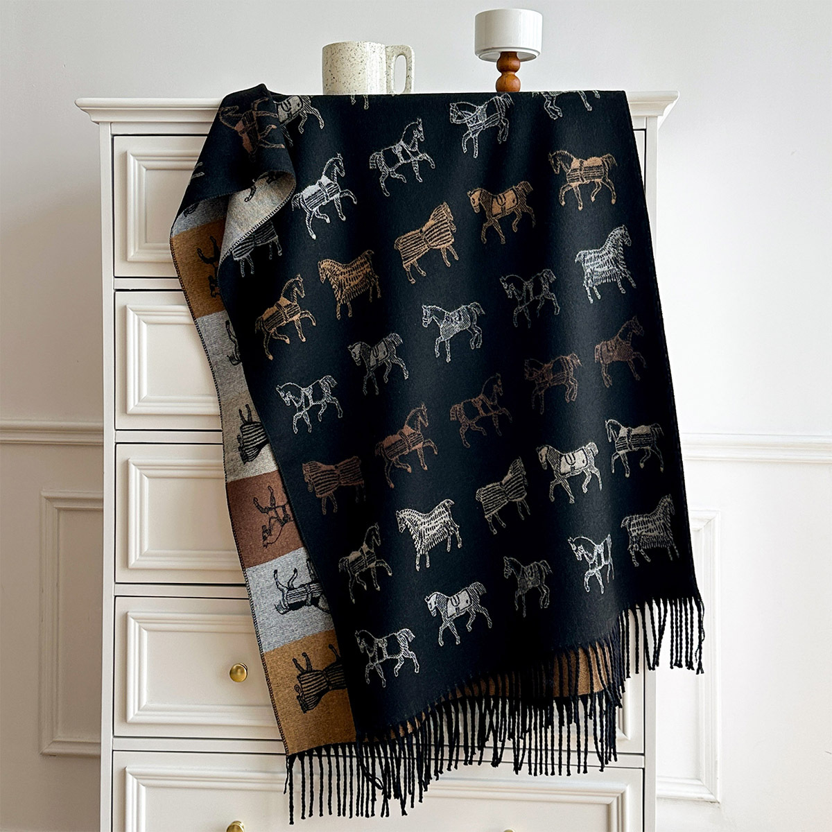 Зимний шарф для женщин, роскош – обзор и цена Woven Scarf Blanket