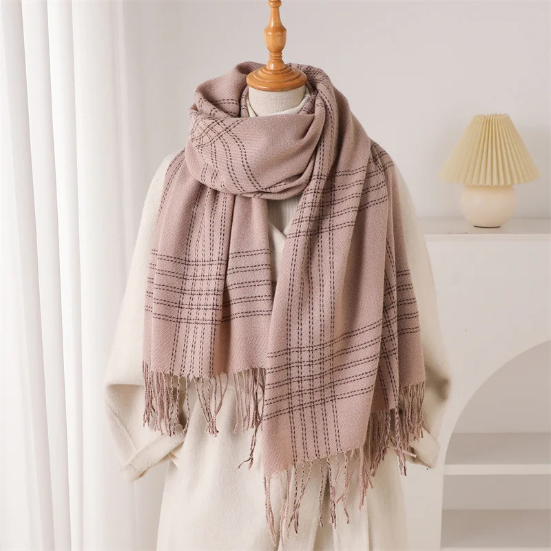 Зимний шарф с бахромой для жен – обзор и цена Woven Scarf Blanket