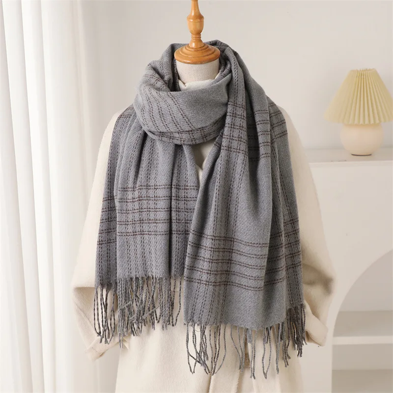 Зимний шарф с бахромой для жен – обзор и цена Woven Scarf Blanket