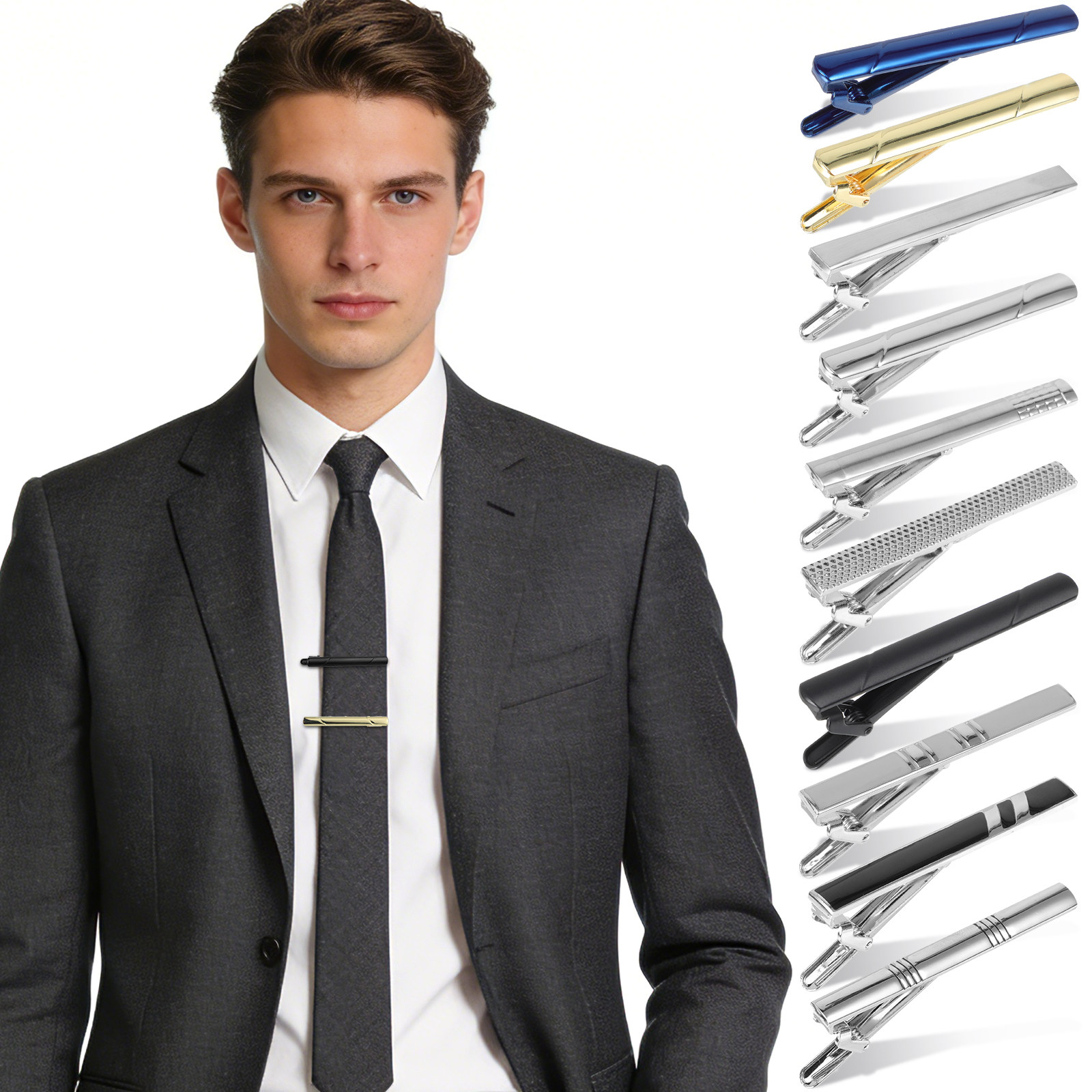 Набор из 10 классических держа – обзор и цена Tie Bar Set Gift
