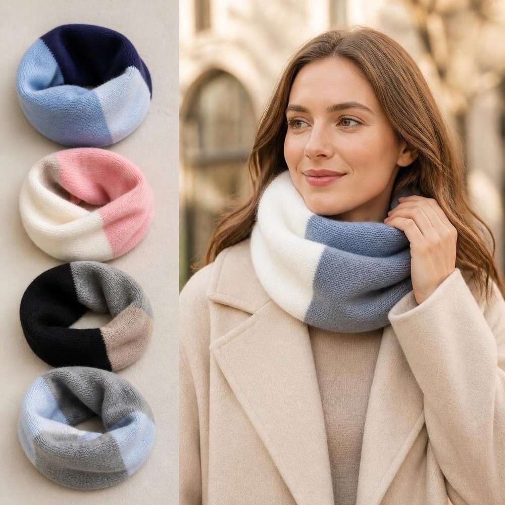 Мягкий шарф с цветными вставка – обзор и цена Infinity Scarf Knit