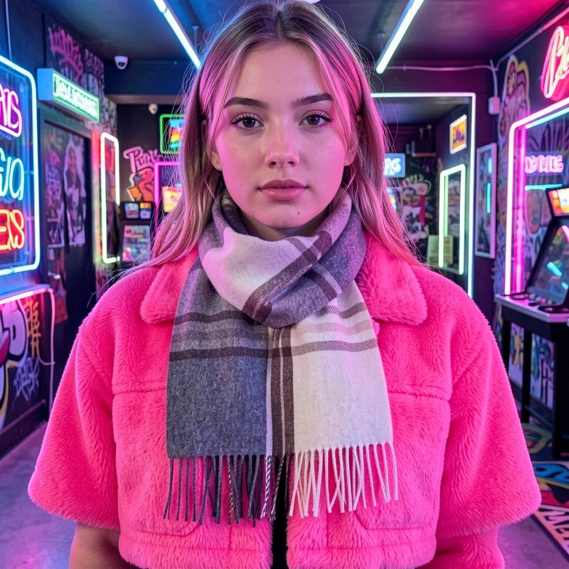 Шарф на шею, утолщенный, с мел – обзор и цена Infinity Scarf Knit